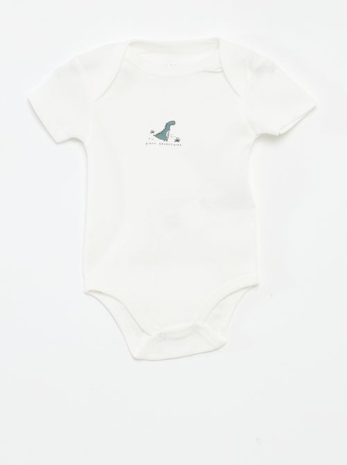 Bodies estampados em algodão - lote de 3 - Kiabi