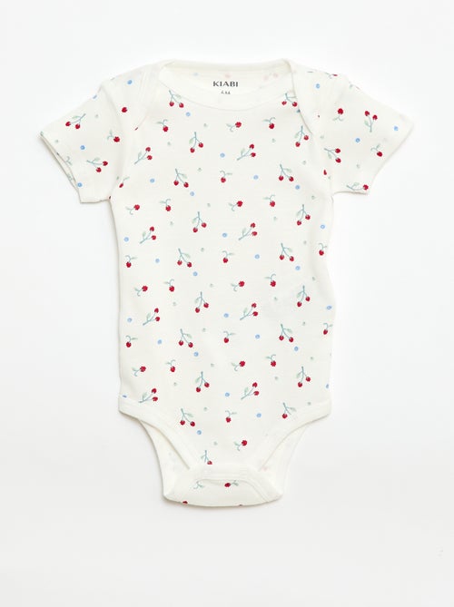 Bodies estampados em algodão - lote de 3 - Kiabi