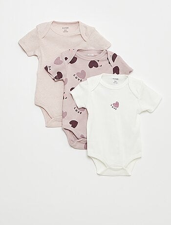 Bodies estampados em algodão - lote de 3