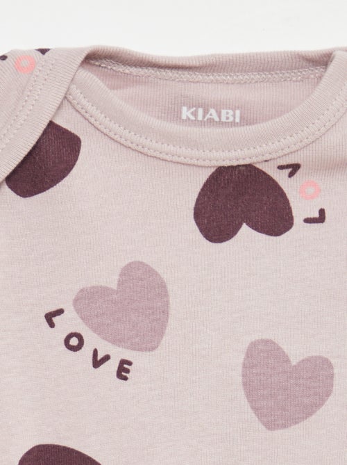 Bodies estampados em algodão - lote de 3 - Kiabi