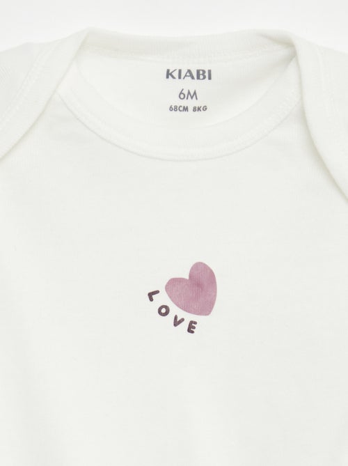 Bodies estampados em algodão - lote de 3 - Kiabi