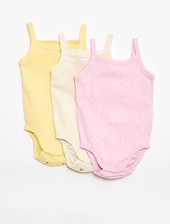 Bodies evolutivos com alças - lote de 3