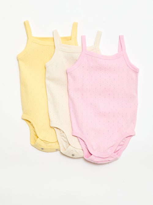 Bodies evolutivos de alças - Pack de 3 - Kiabi Bodies evolutivos de alças - Pack de 3 - Kiabi