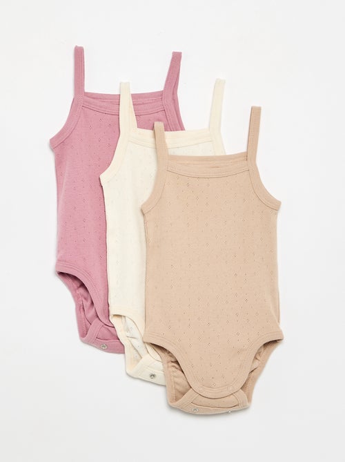 Bodies evolutivos de alças - Pack de 3 - Kiabi Bodies evolutivos de alças - Pack de 3 - Kiabi