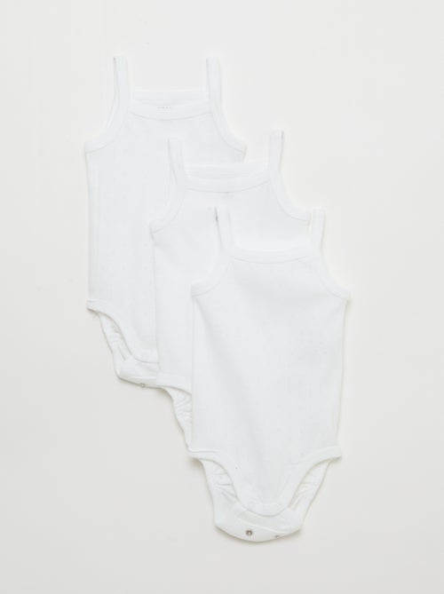 Bodies evolutivos de alças - Pack de 3 - Kiabi Bodies evolutivos de alças - Pack de 3 - Kiabi