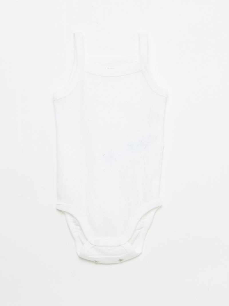 Bodies evolutivos de alças - Pack de 3 Branco - Kiabi