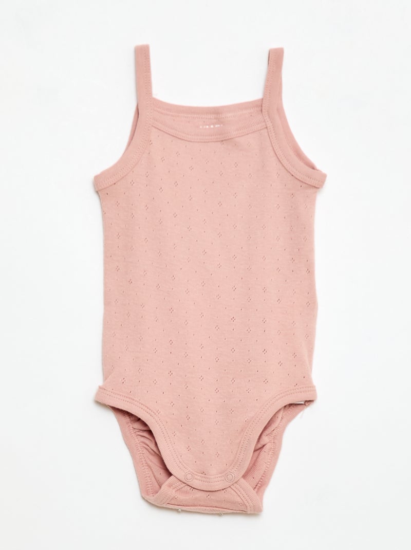 Bodies evolutivos de alças - Pack de 3 Rosa - Kiabi