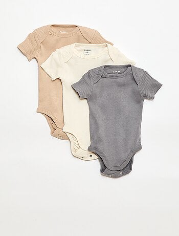 Bodies evolutivos em malha lisa - Lote de 3