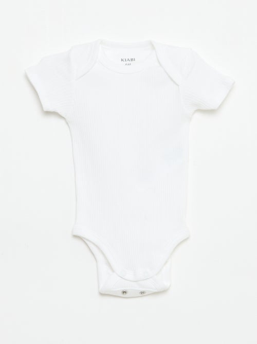 Bodies evolutivos em malha lisa - Lote de 3 - Kiabi