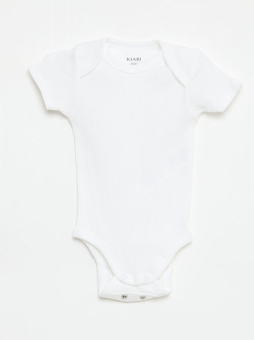 Bodies evolutivos em malha lisa - Lote de 3 - Kiabi