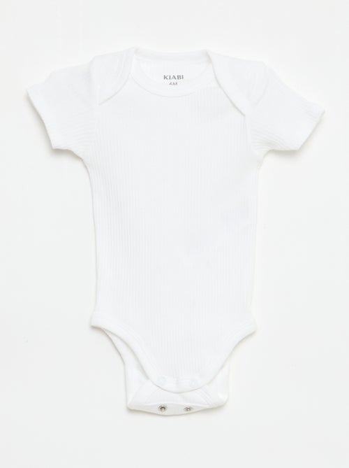 Bodies evolutivos em malha lisa - Lote de 3 - Kiabi