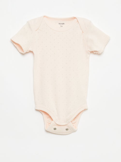 Bodies evolutivos em malha lisa - Lote de 3 - Kiabi