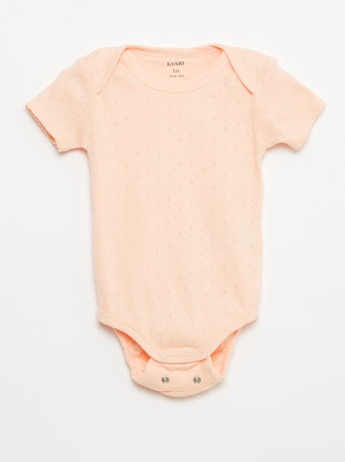 Bodies evolutivos em malha lisa - Lote de 3 - Kiabi