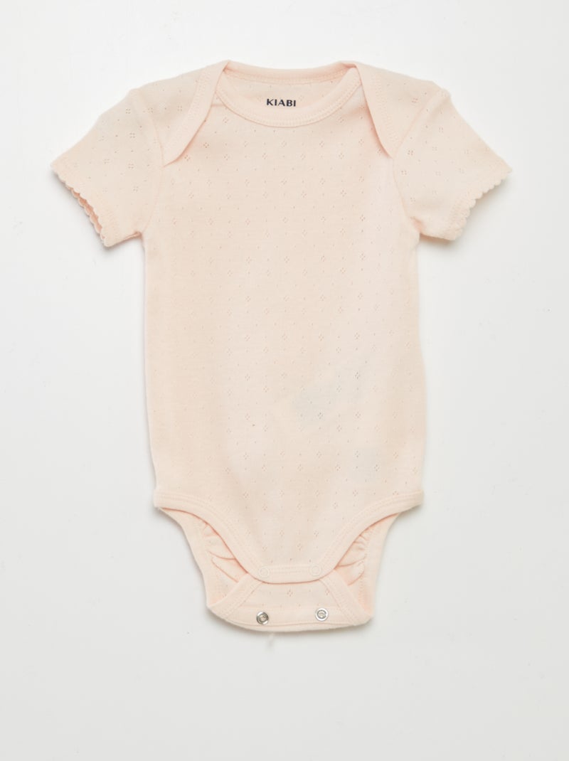 Bodies evolutivos em malha lisa - Lote de 3 ROSA - Kiabi