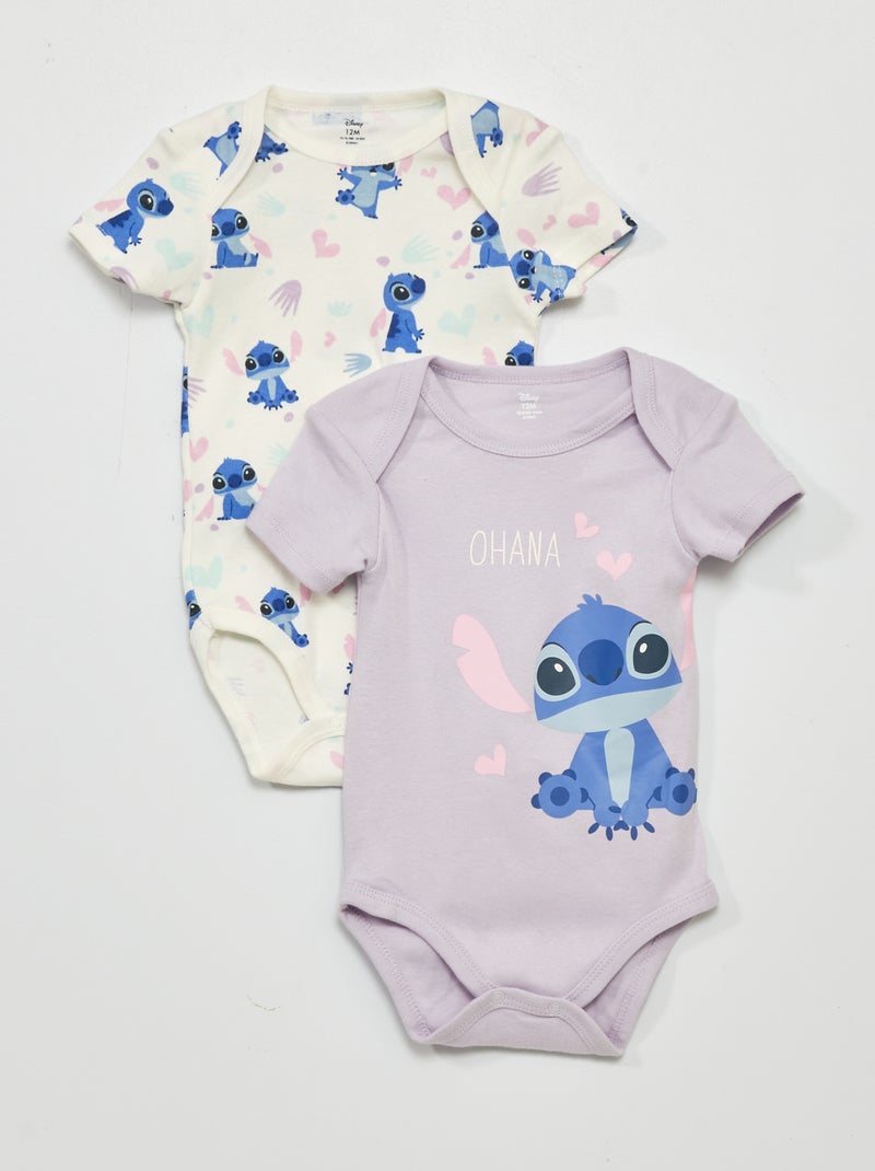 Bodies 'Stitch' - Lote de 2 BRANCO - Kiabi