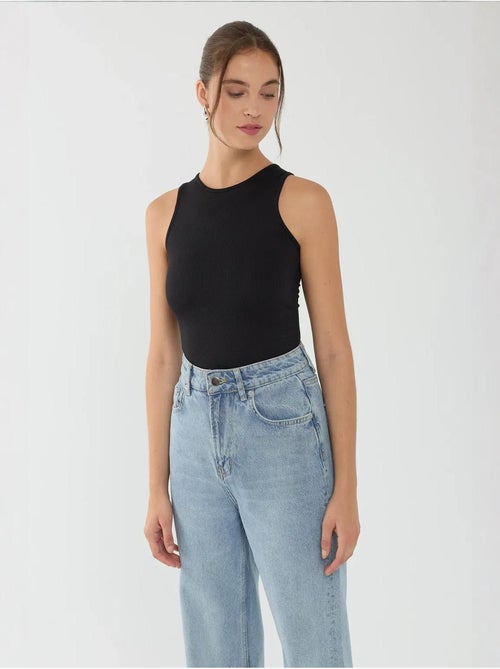 Body básico com gola redonda hiccup - Kiabi Body básico com gola redonda hiccup - Kiabi