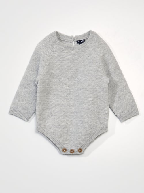 Body camisola de tricô com ponto de fantasia - Kiabi