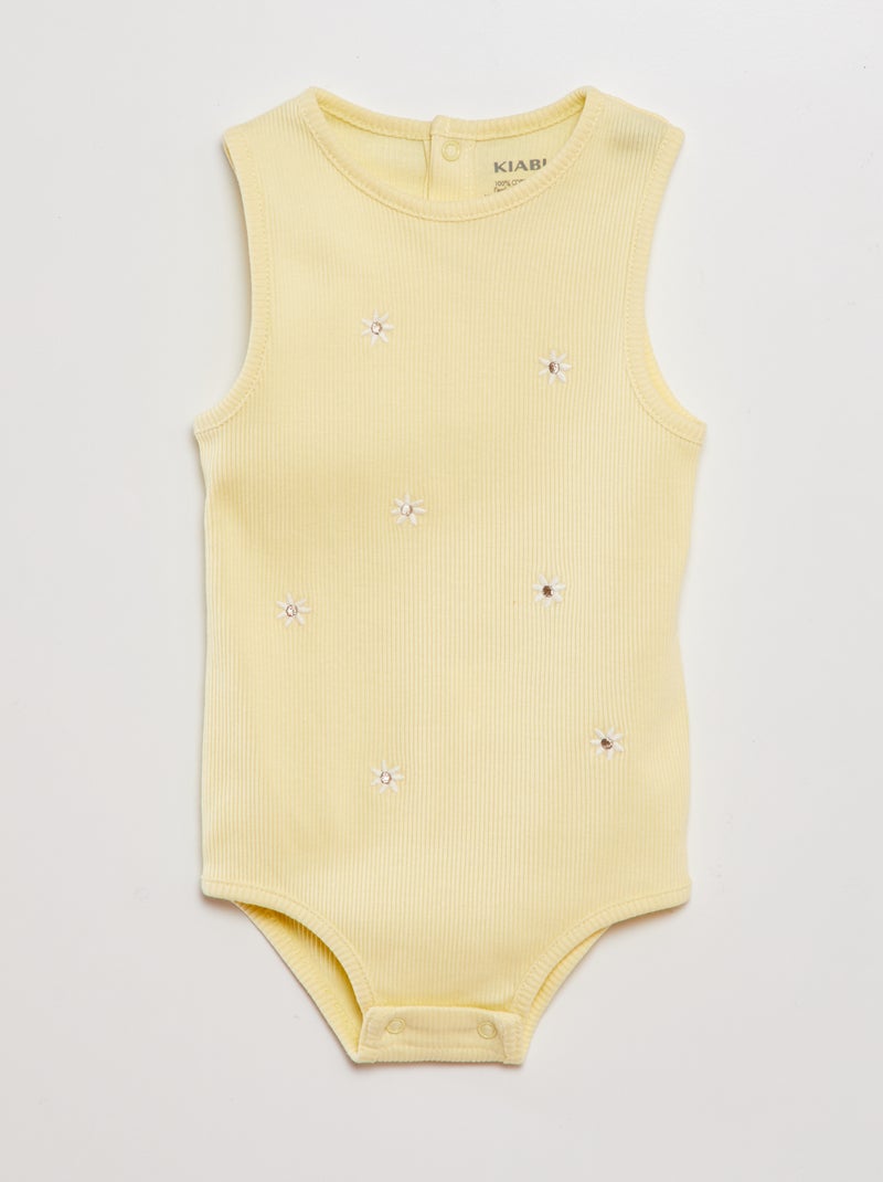Body canelado AMARELO - Kiabi
