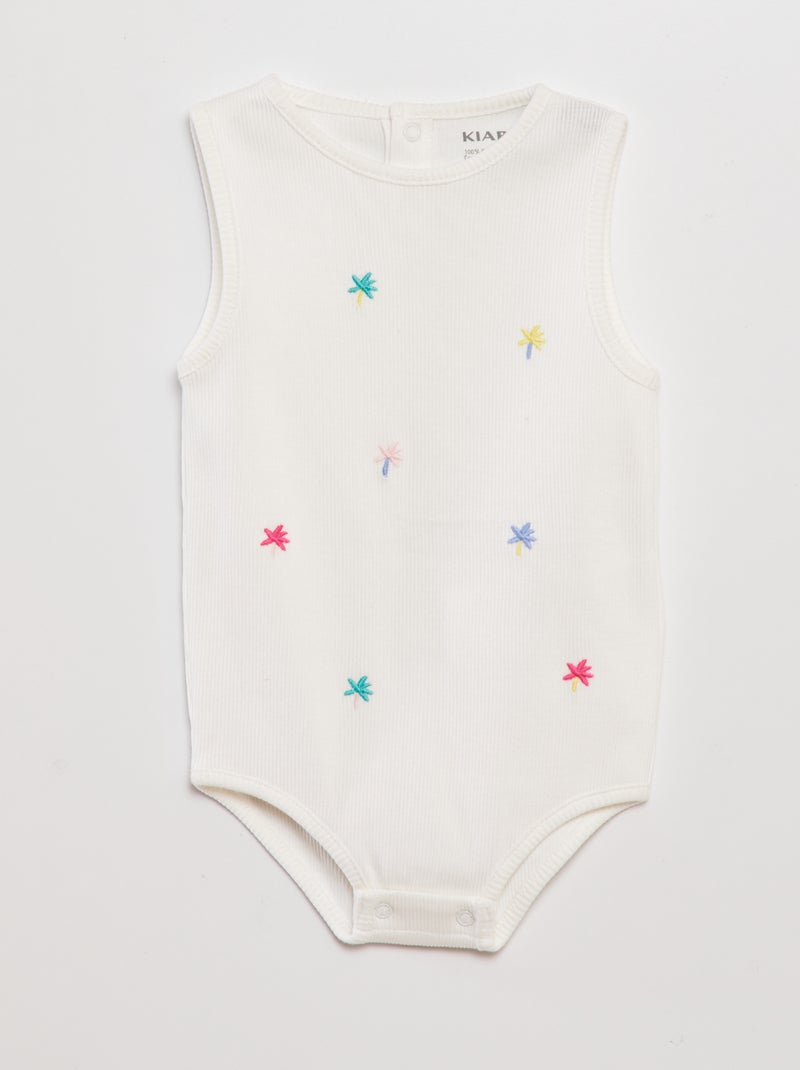 Body canelado BRANCO - Kiabi