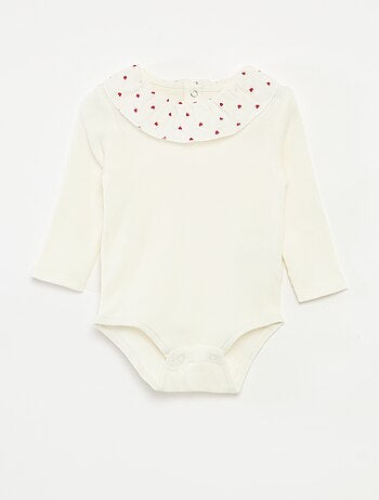 Body canelado com gola