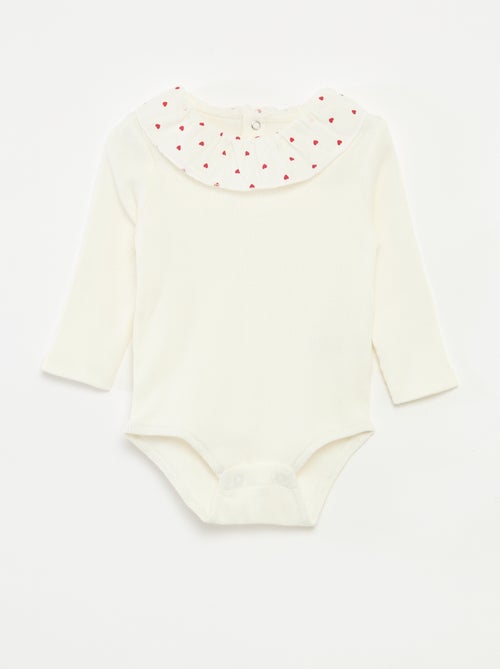 Body canelado com gola babete - Kiabi