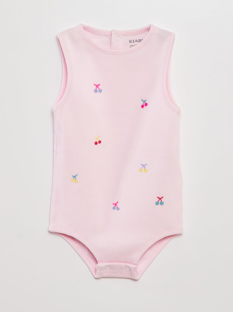 Body canelado ROSA - Kiabi