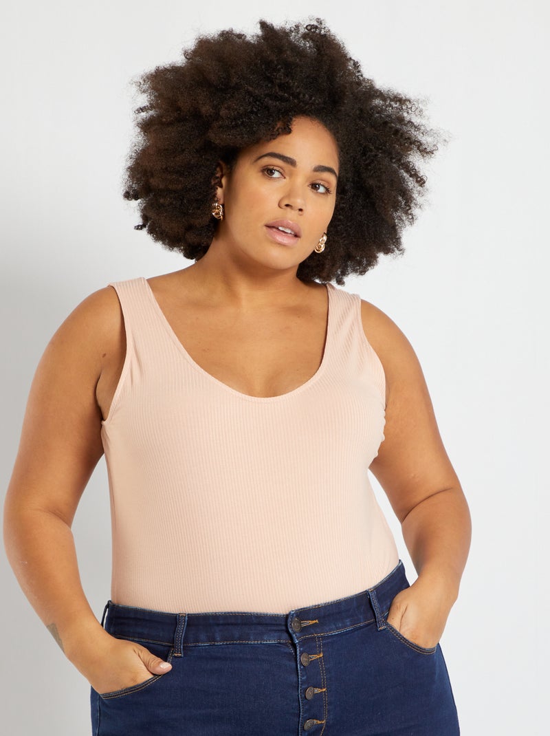 Body canelado ROSA - Kiabi