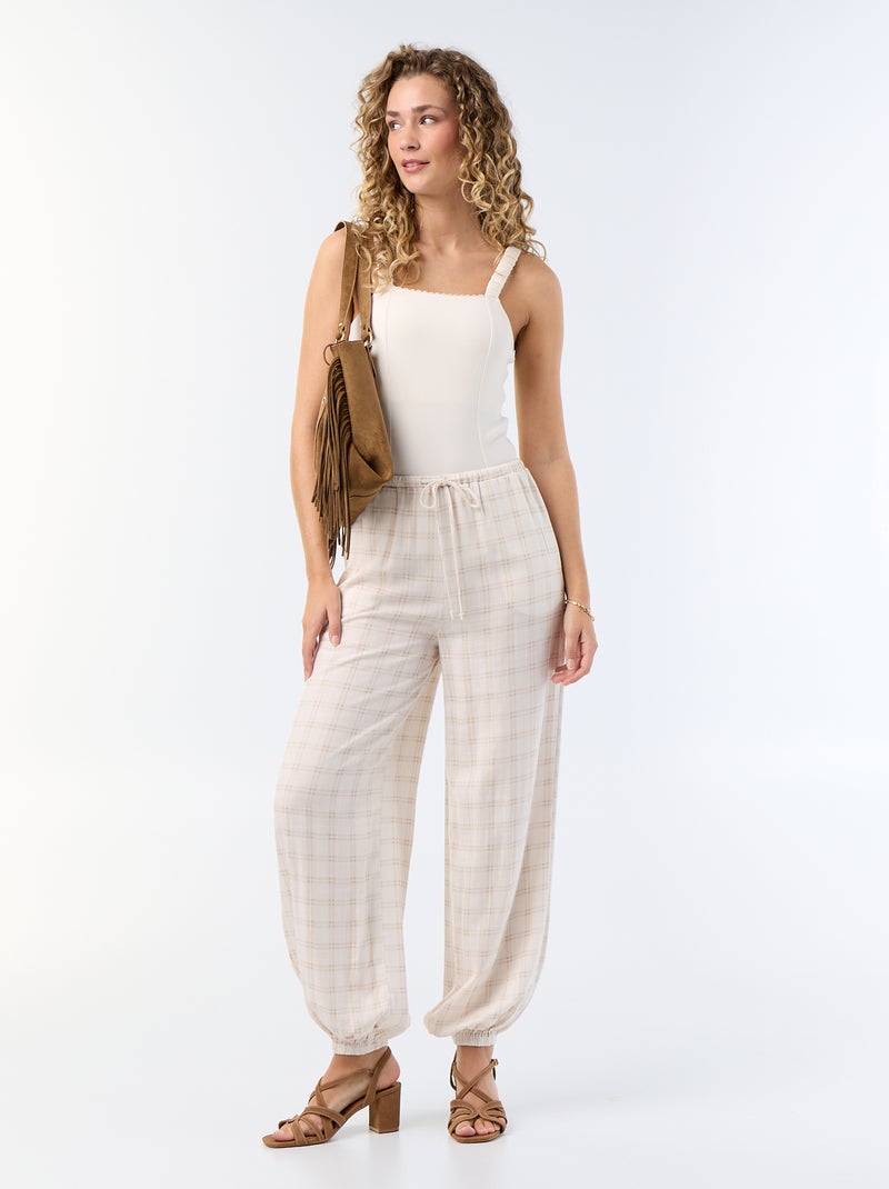 Body com alças elásticas Branco - Kiabi