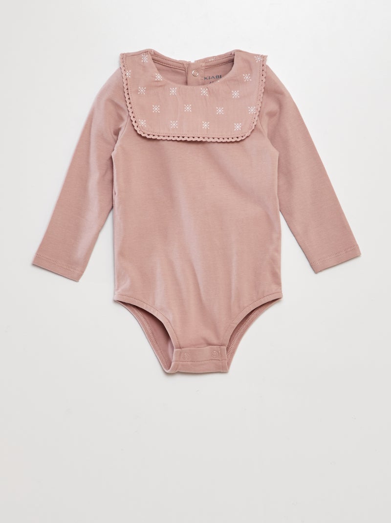 Body com colarinho largo ROSA - Kiabi