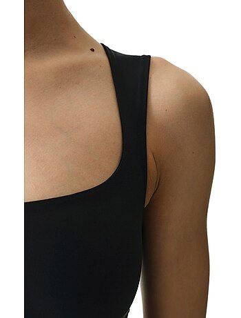 Body com decote em u e textura suave penti