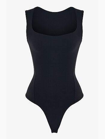 Body com decote em u e textura suave penti