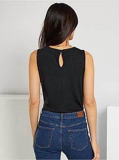 Body com drapejado fantasia - Kiabi