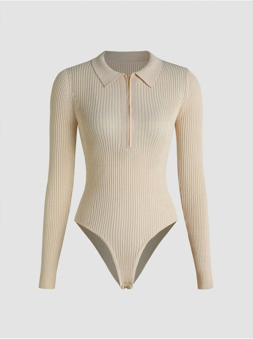 Body com fecho e gola polo hiccup - Kiabi Body com fecho e gola polo hiccup - Kiabi