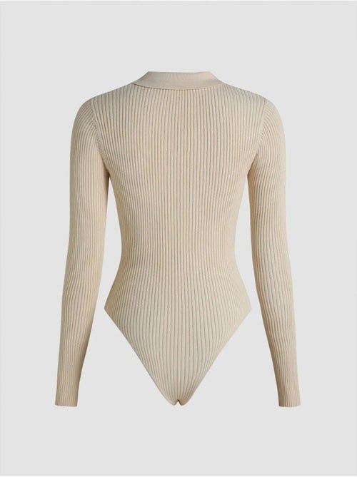 Body com fecho e gola polo hiccup - Kiabi Body com fecho e gola polo hiccup - Kiabi