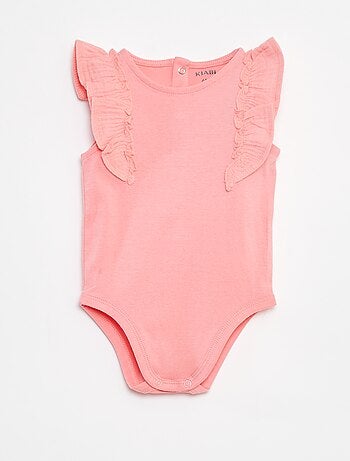 Body com folhos e sem mangas