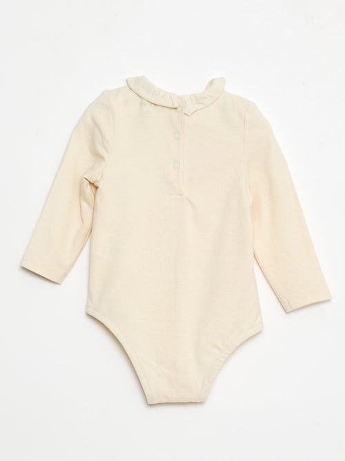 Body com gola claudine - Kiabi