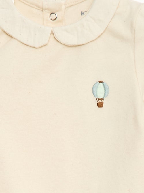 Body com gola claudine - Kiabi