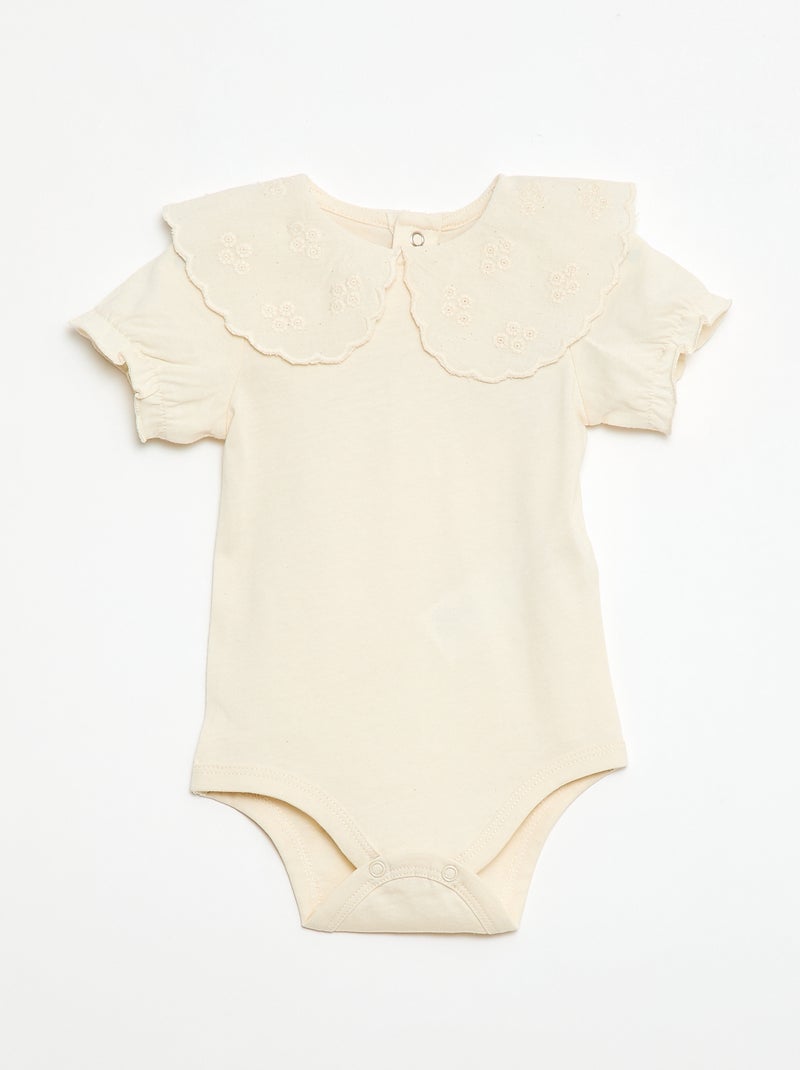 Body com gola Claudine Branco - Kiabi