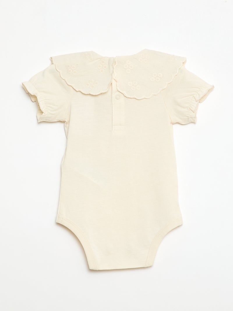 Body com gola Claudine Branco - Kiabi