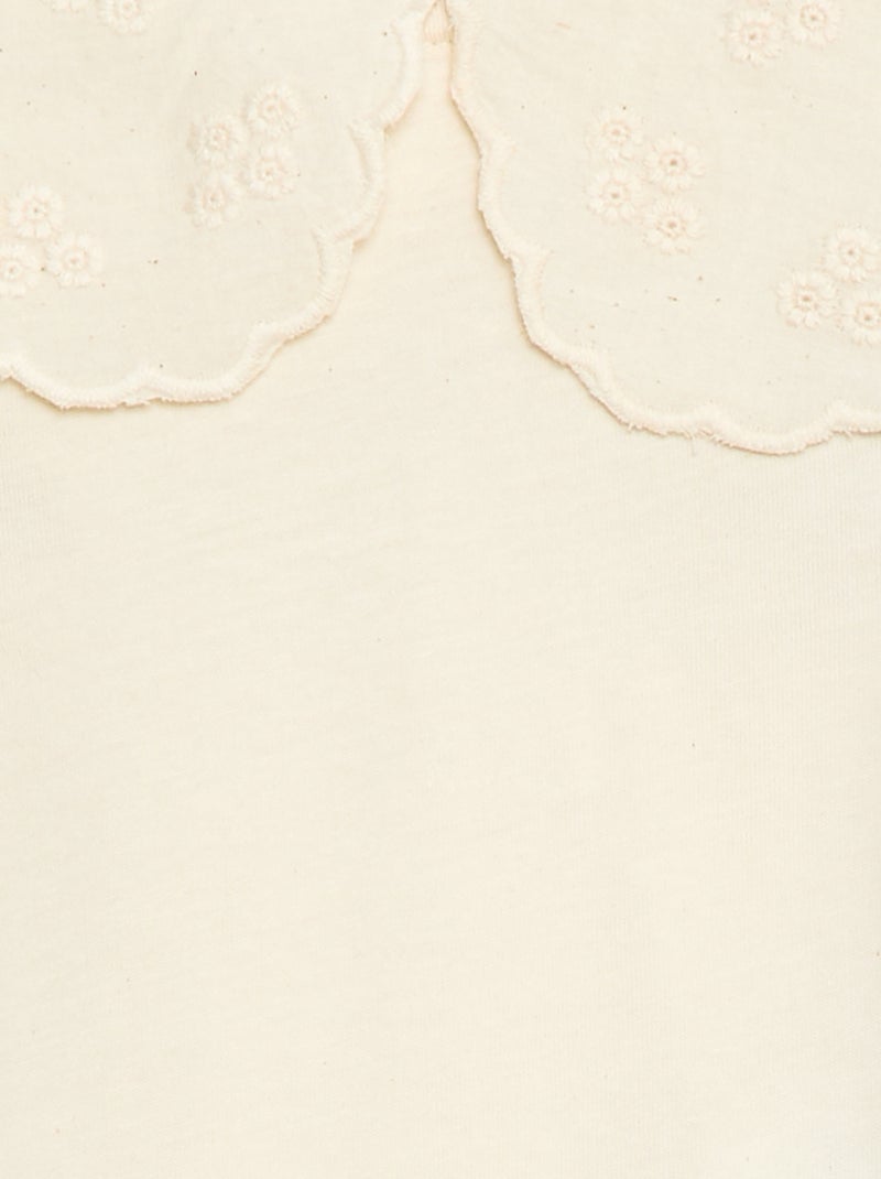 Body com gola Claudine Branco - Kiabi