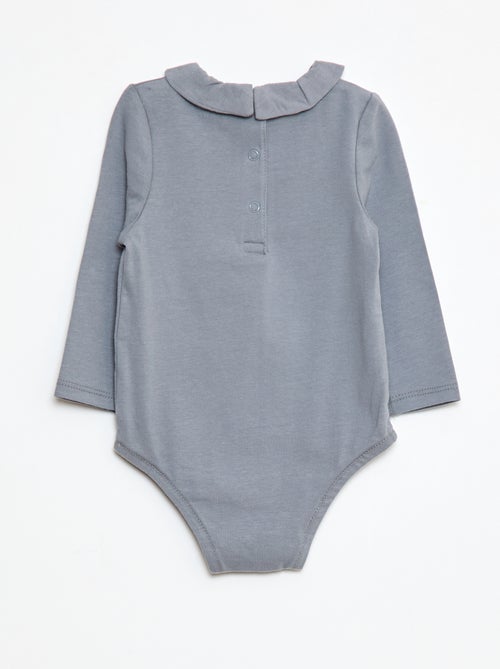 Body com gola claudine - Kiabi