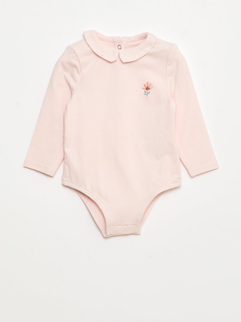 Body com gola claudine - Rosa - Bebé Menino - 6.00€ - Kiabi