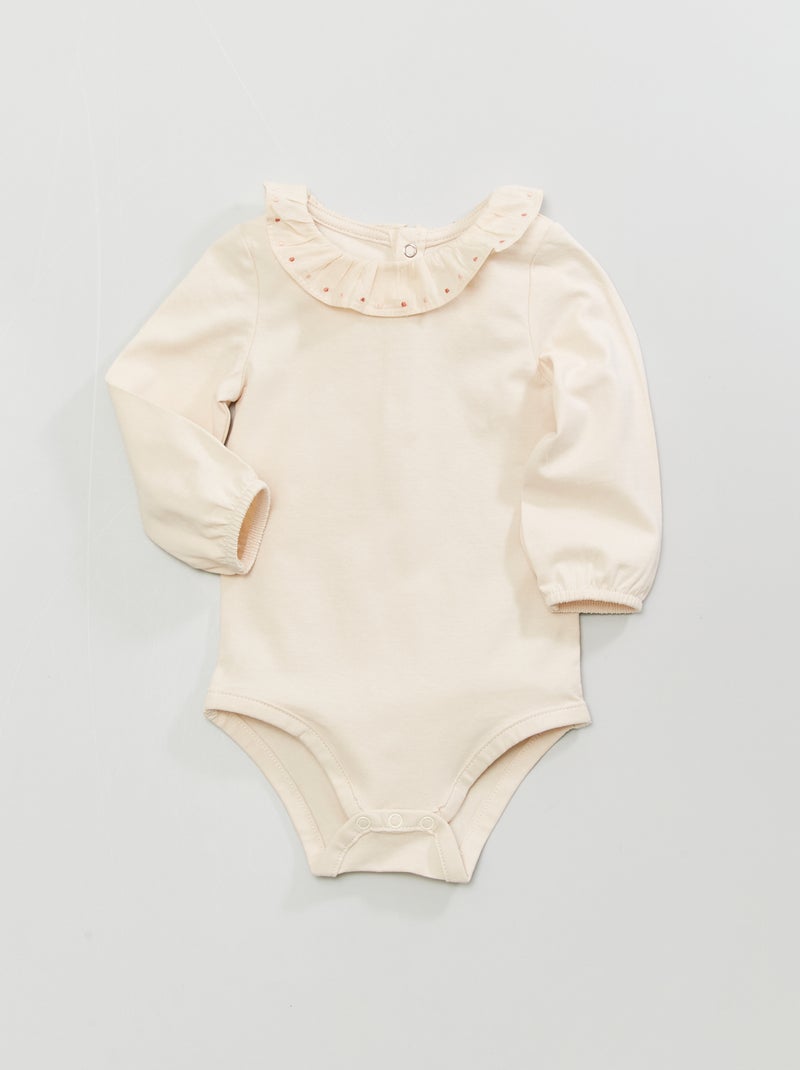 Body com gola contrastante BRANCO - Kiabi