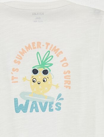 Body com gola de barco estampado
