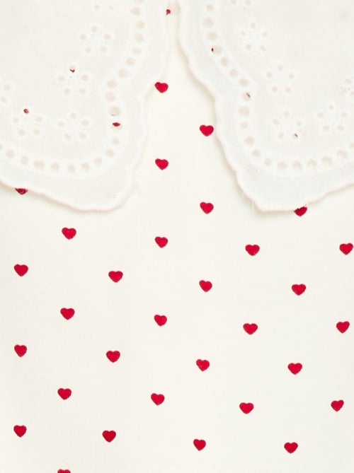 Body com gola Peter Pan - Kiabi