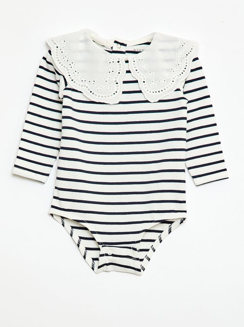 Body com gola Peter Pan - Kiabi