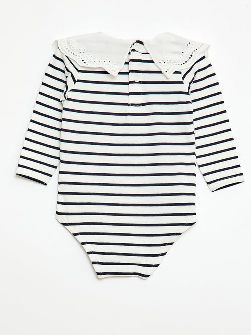 Body com gola Peter Pan - Kiabi