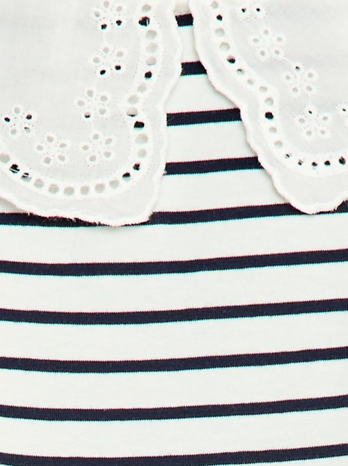 Body com gola Peter Pan - Kiabi