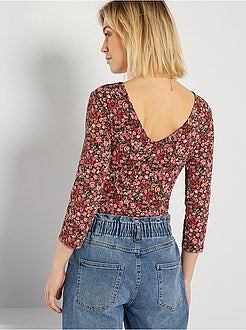 Body com manga 3/4 - Kiabi