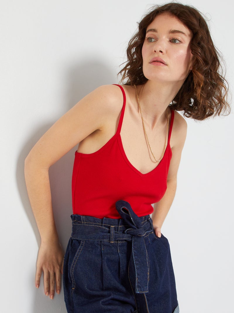 Body de alças VERMELHO - Kiabi